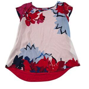 Cynthia Rowley Women's Cap Sleeve Floral Top Size Small